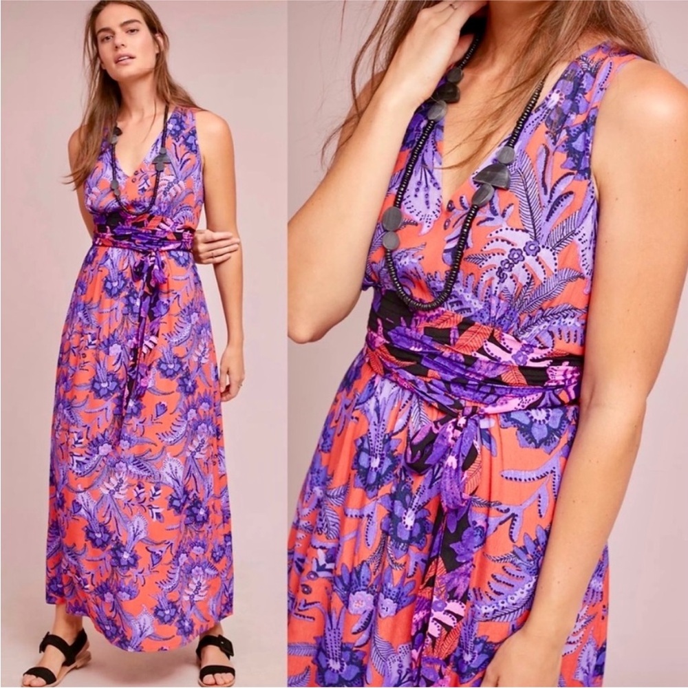 Anthro Maeve Macie Maxi Dress size 6